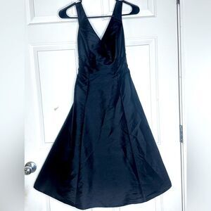 David’s Bridal black mid length dress women’s size 4.